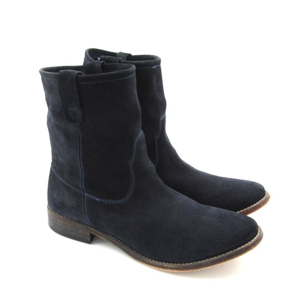ZIGI Girl Canon Suede Ankle Booties Blue Women's Western Style Pull-on Sz 10M